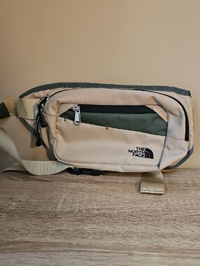 The North Face Tan and Olive Green Belt Bag